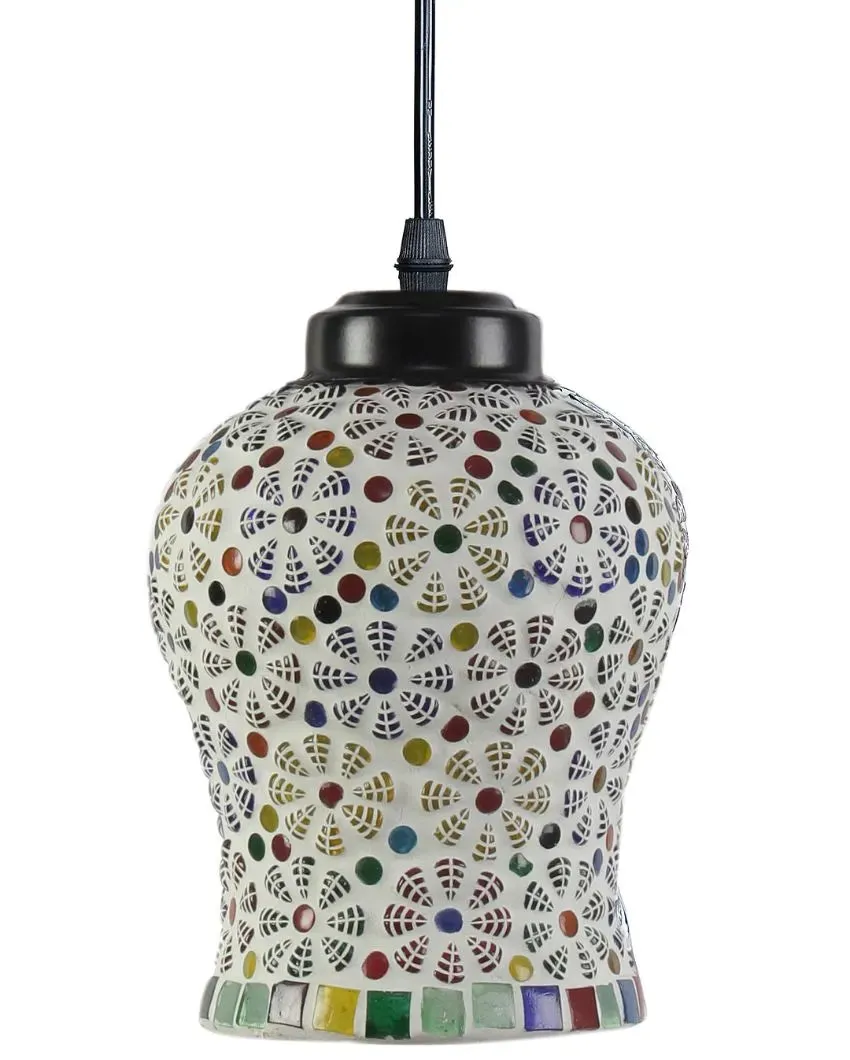 Botanicals Mosaic Cluster Three Hanging Lamps With Base | 10 x 20 inches