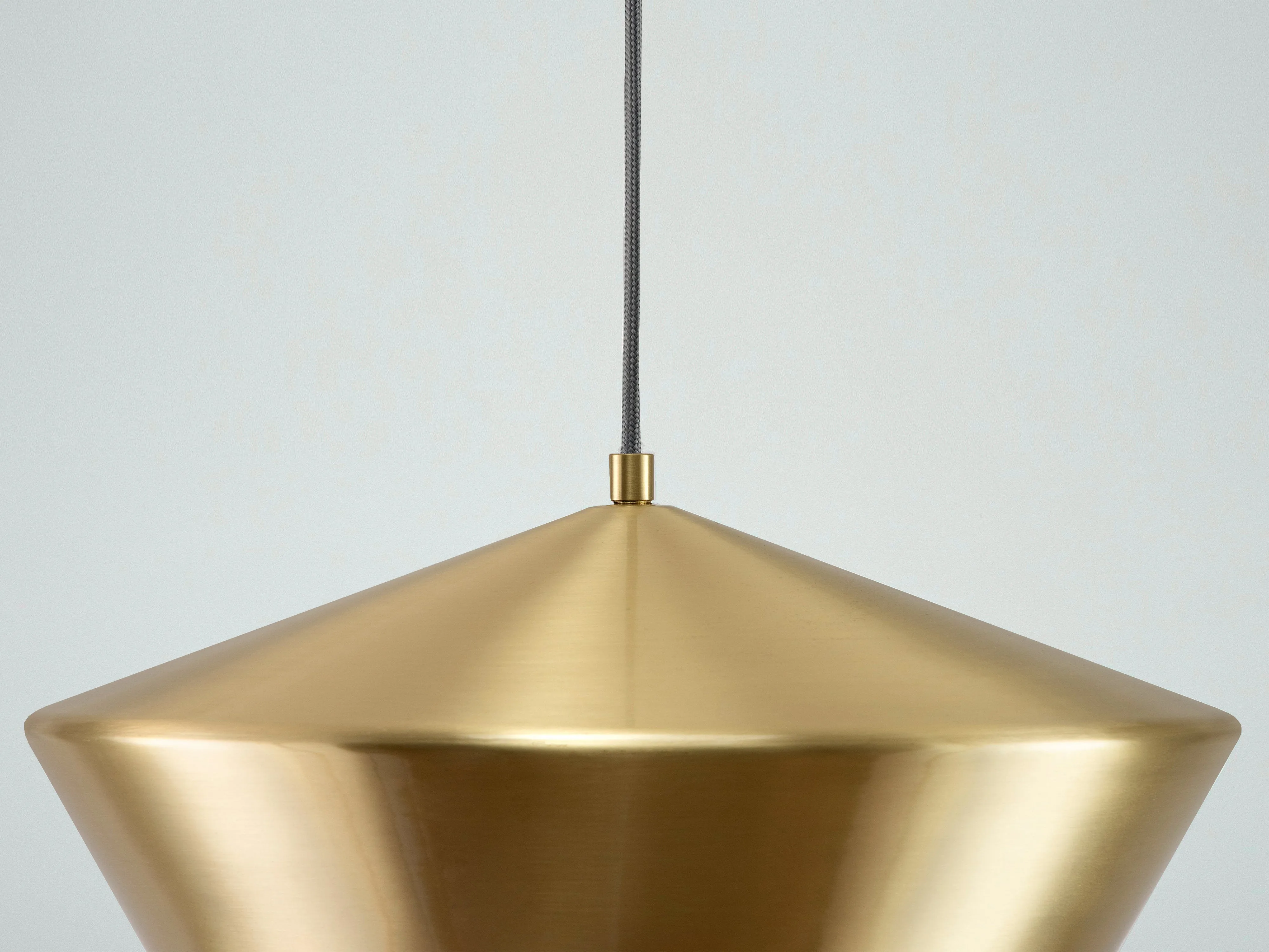 Brass wide metal diner pendant