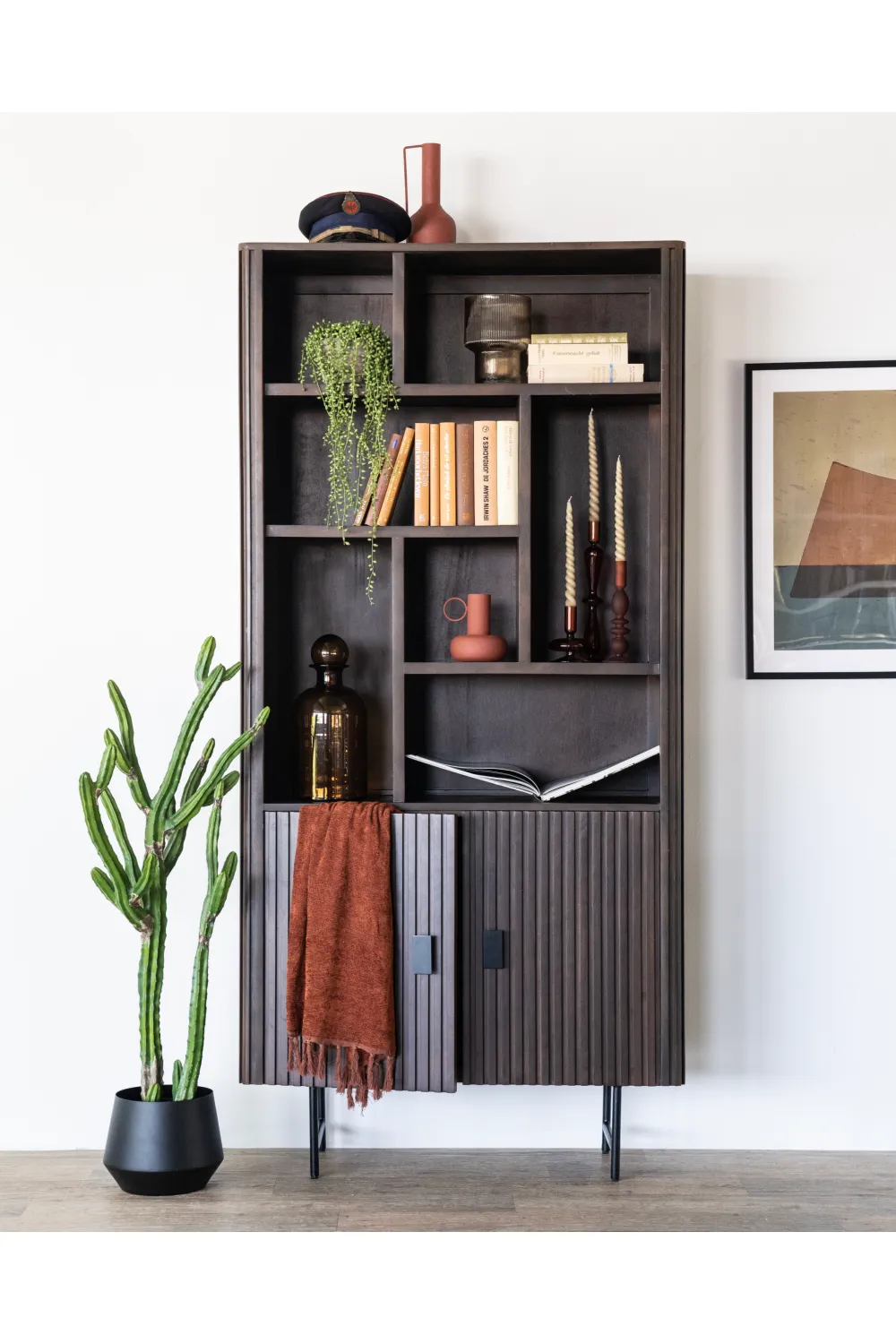 Brown Mango Wood Bookcase | Eleonora Remi