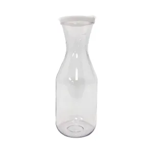 CAC China DCTL-10 Decanter Beverage Plastic W/ Cover Clear 1QT /Each