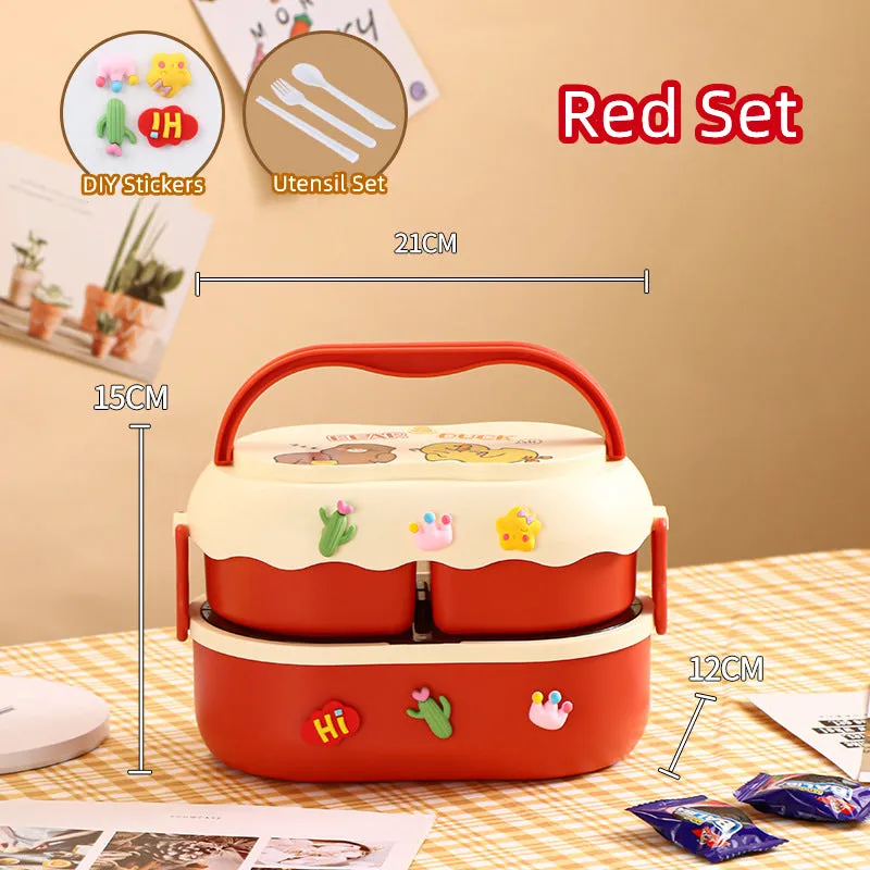 Cartoon Double Stack Children Bento Boxes