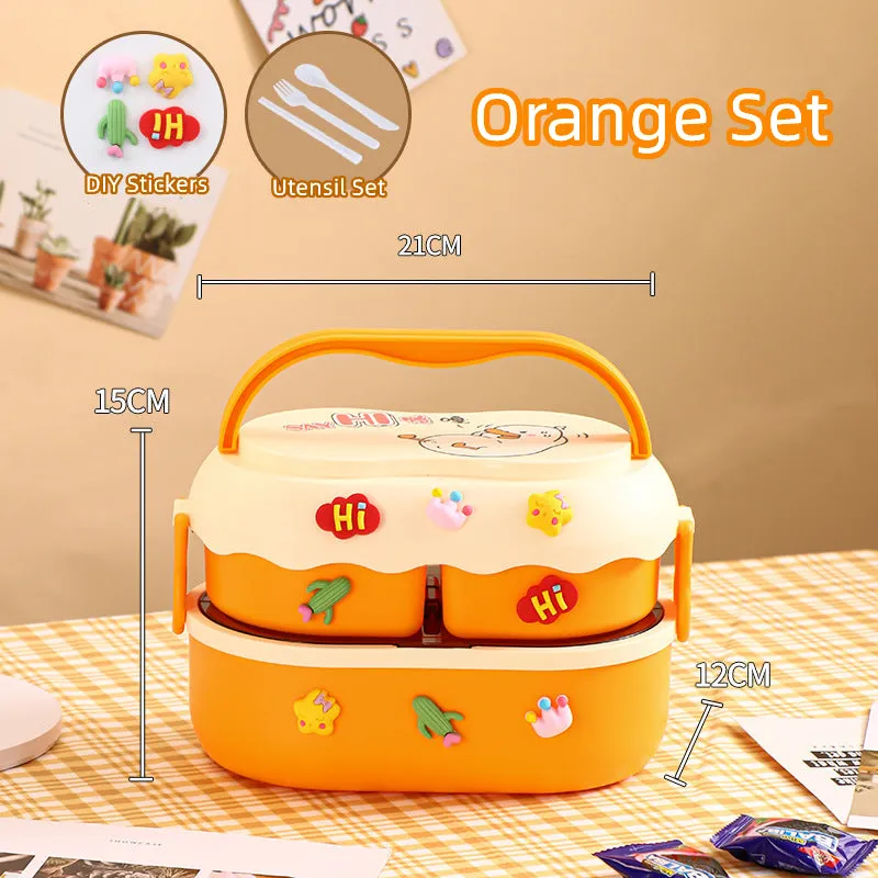 Cartoon Double Stack Children Bento Boxes