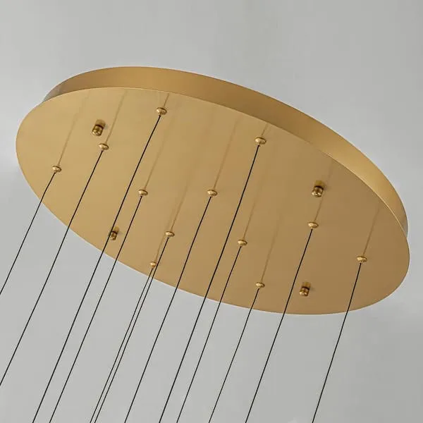 CELESTINE Minimalist Adjustable LED Gold Chandelier