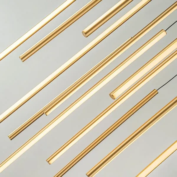 CELESTINE Minimalist Adjustable LED Gold Chandelier