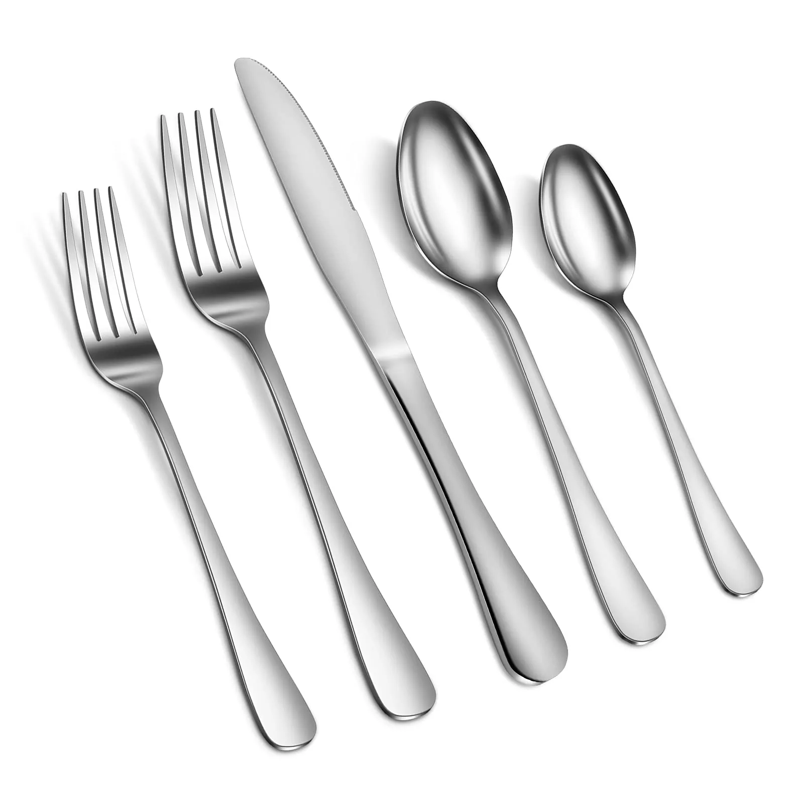 CIBEAT 20 Piece S592 Stainless Steel Kitchen Flatware Set - Gold