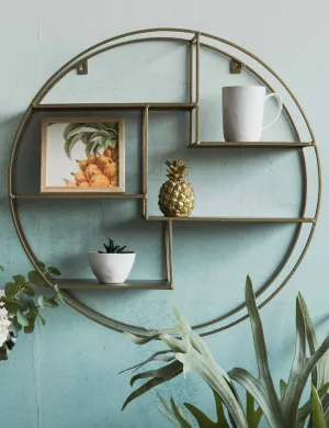 Circular Brass Display Shelf