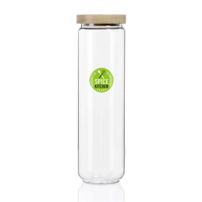 Clear Glass Canister Storage Jar - 1650ml | 9cm x 30cm