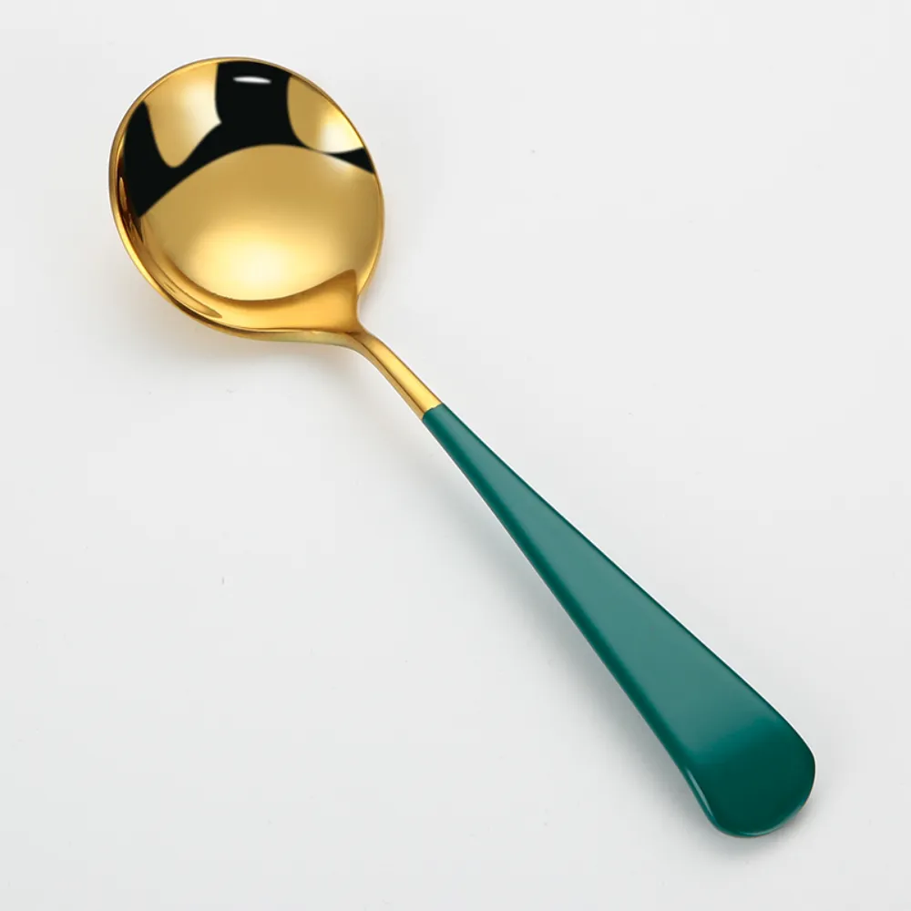 Colorful Stainless Steel Round Tea Spoon