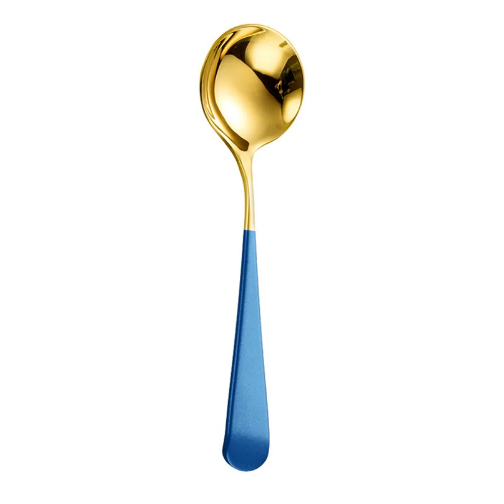 Colorful Stainless Steel Round Tea Spoon