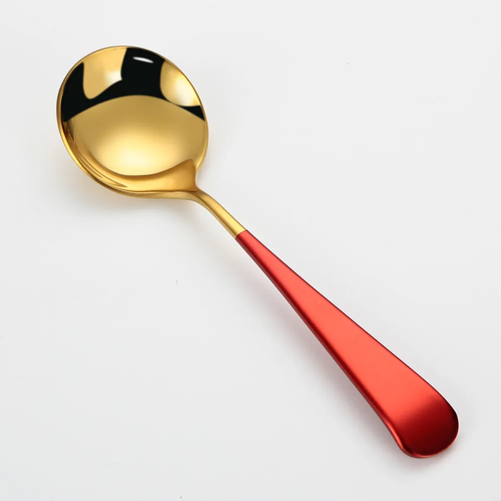 Colorful Stainless Steel Round Tea Spoon