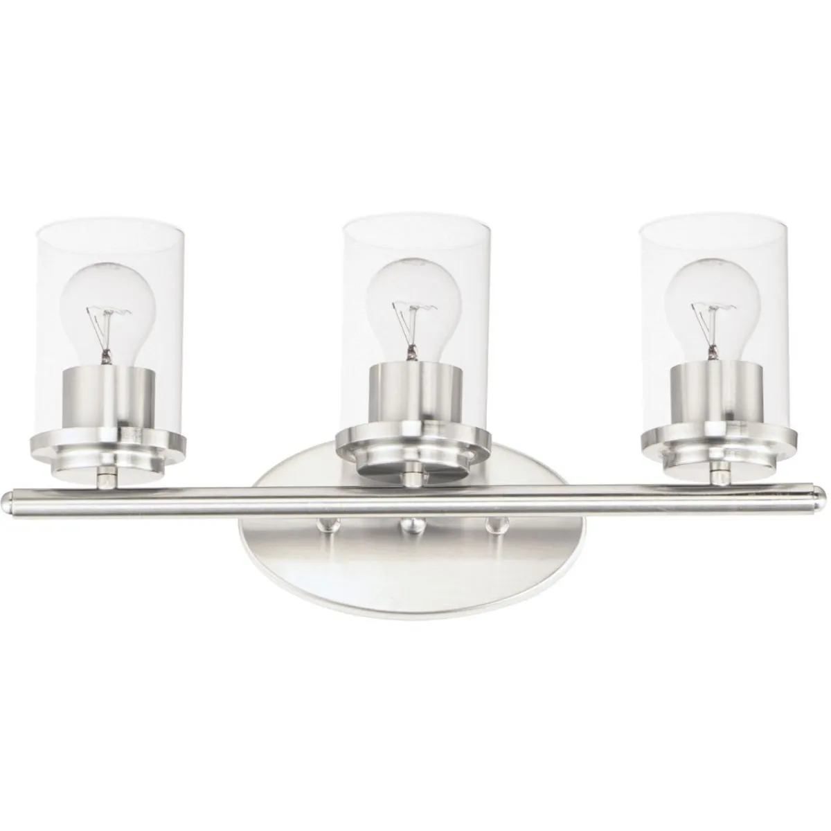 Corona 19 In. 3 Lights Vanity Light Satin Nickel finish with clear glass