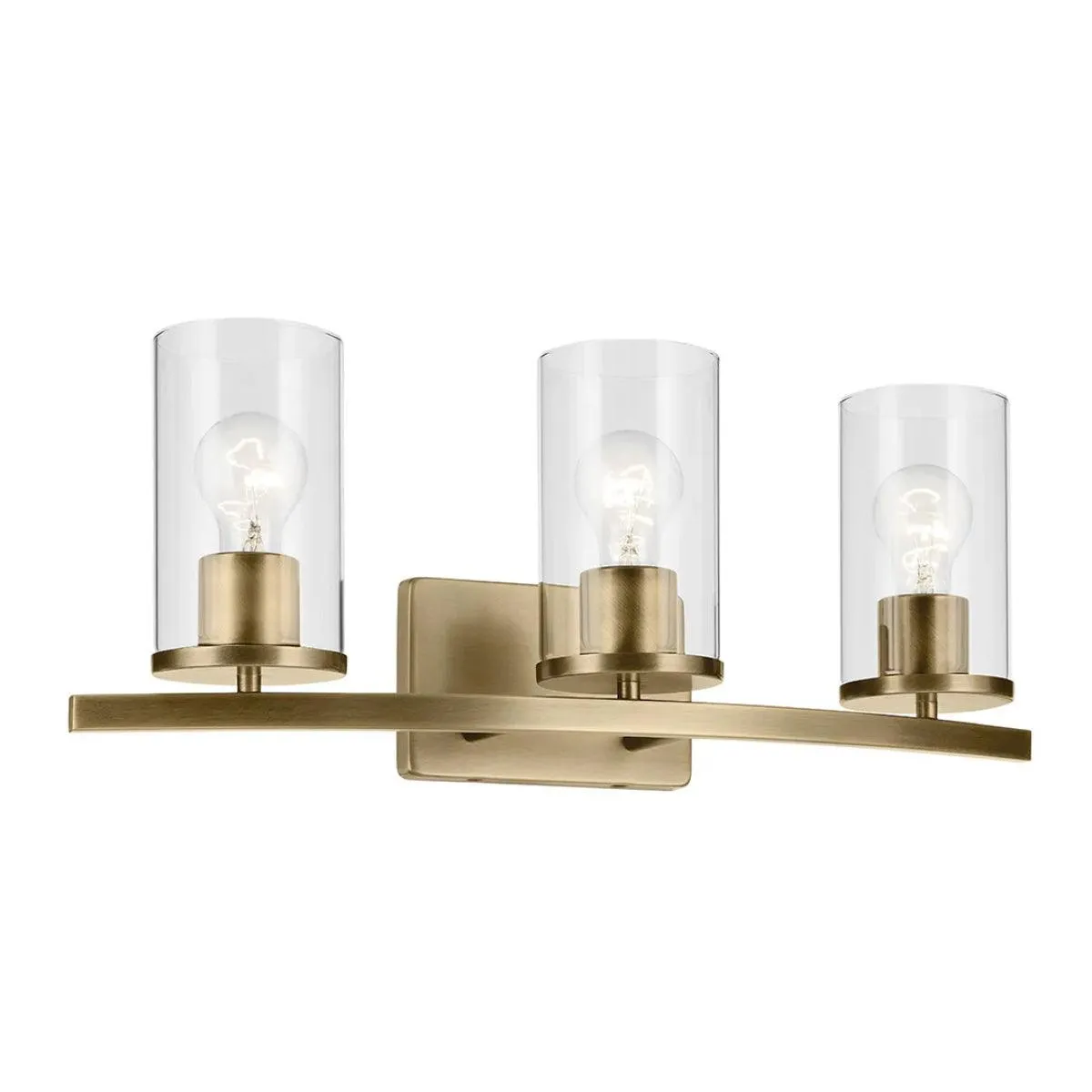 Crosby 23 In 3-Lights Bathroom Vanity Light, Gold Finish