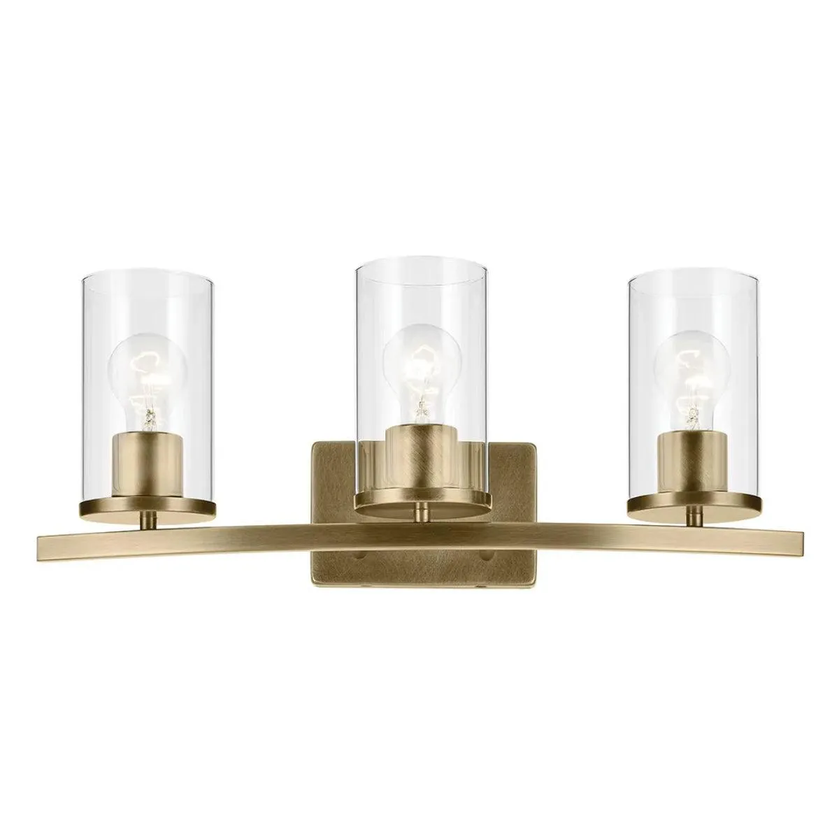 Crosby 23 In 3-Lights Bathroom Vanity Light, Gold Finish