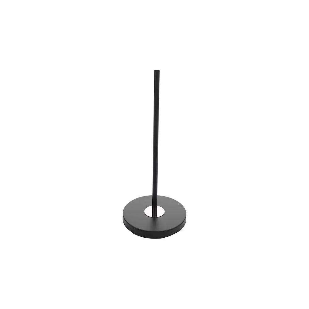 Dar TOW4950 | Tower Floor Lamp | 3-Light Matt Black & Chrome