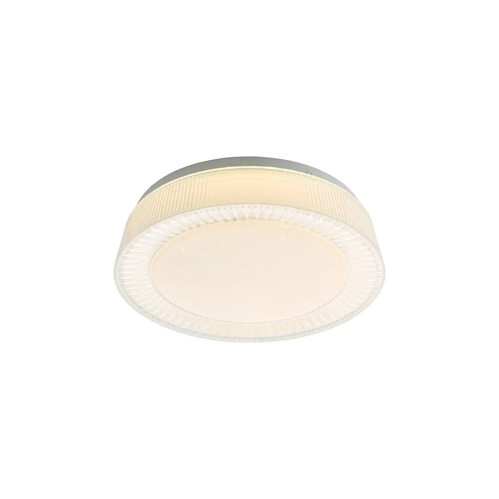 Dar UDE522 | Udell Flush LED | White Acrylic Ceiling Light