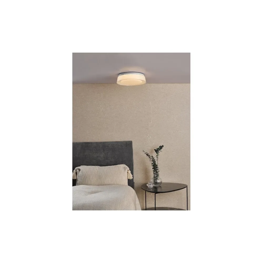 Dar UDE522 | Udell Flush LED | White Acrylic Ceiling Light