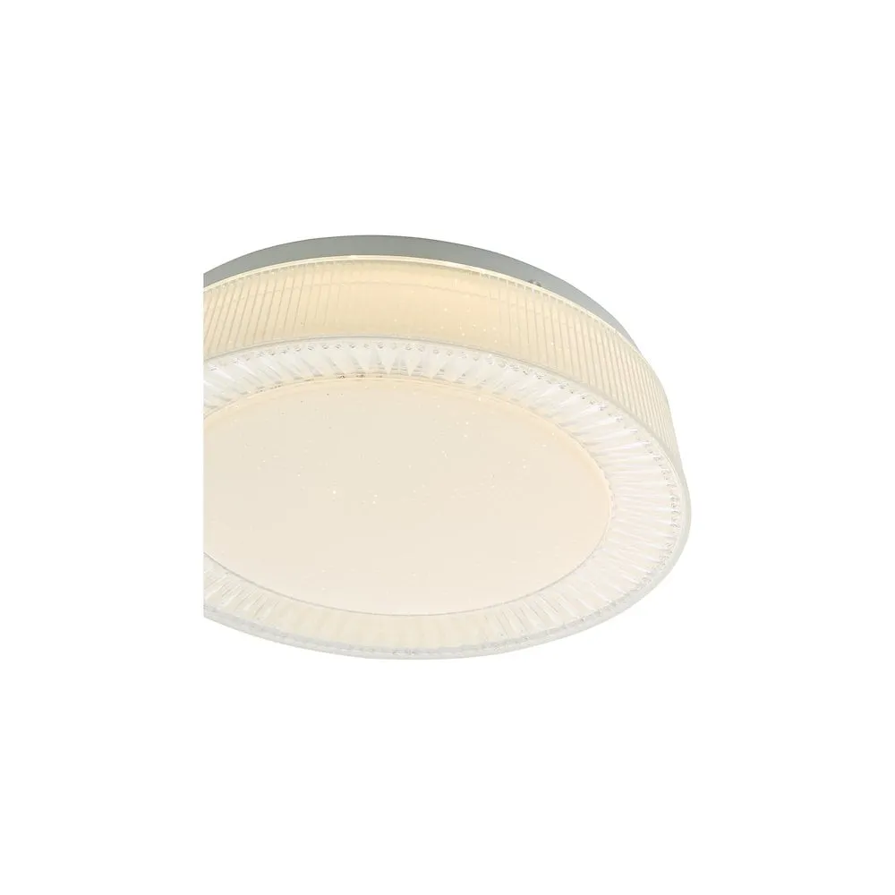 Dar UDE522 | Udell Flush LED | White Acrylic Ceiling Light