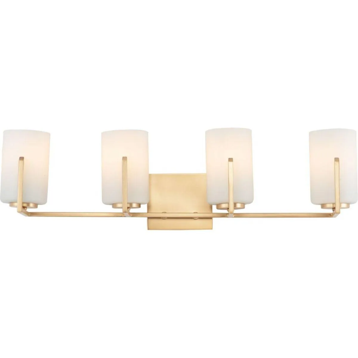 Dart 30 in. 4 Lights Vanity Light Satin Brass Finish