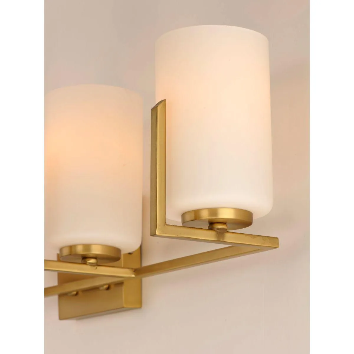 Dart 30 in. 4 Lights Vanity Light Satin Brass Finish