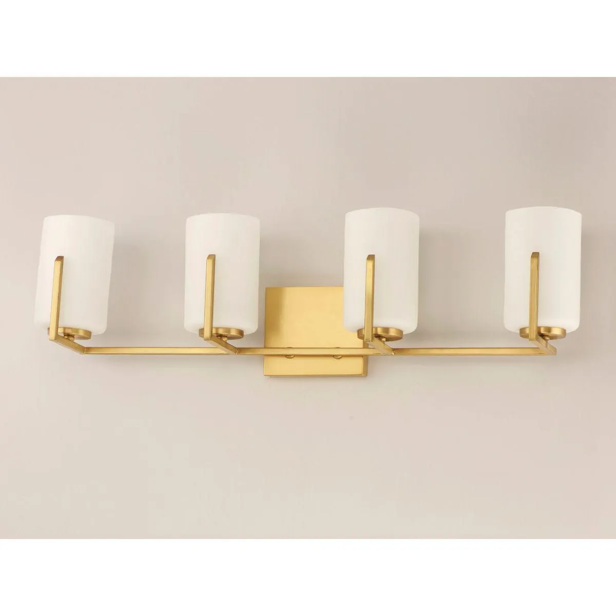 Dart 30 in. 4 Lights Vanity Light Satin Brass Finish