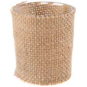 David Tutera Casual Elegance Burlap Covered Glass Votive Cup