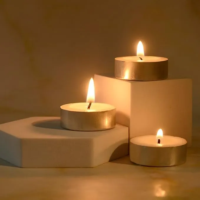 Decorative Tea Light Candles, Pack of 100, for Wedding, Party, Home Decoration Candle Light