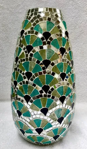 Decorshore Bella Palacio Collection Decorative Mosaic Vase - 18" X 6"