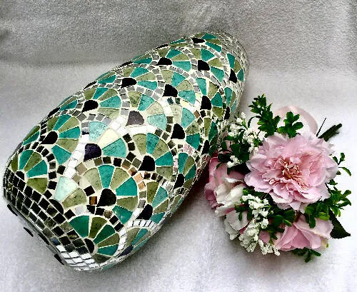 Decorshore Bella Palacio Collection Decorative Mosaic Vase - 18" X 6"