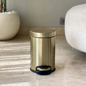 Dolores Metal Dustbin With Pedal - Small