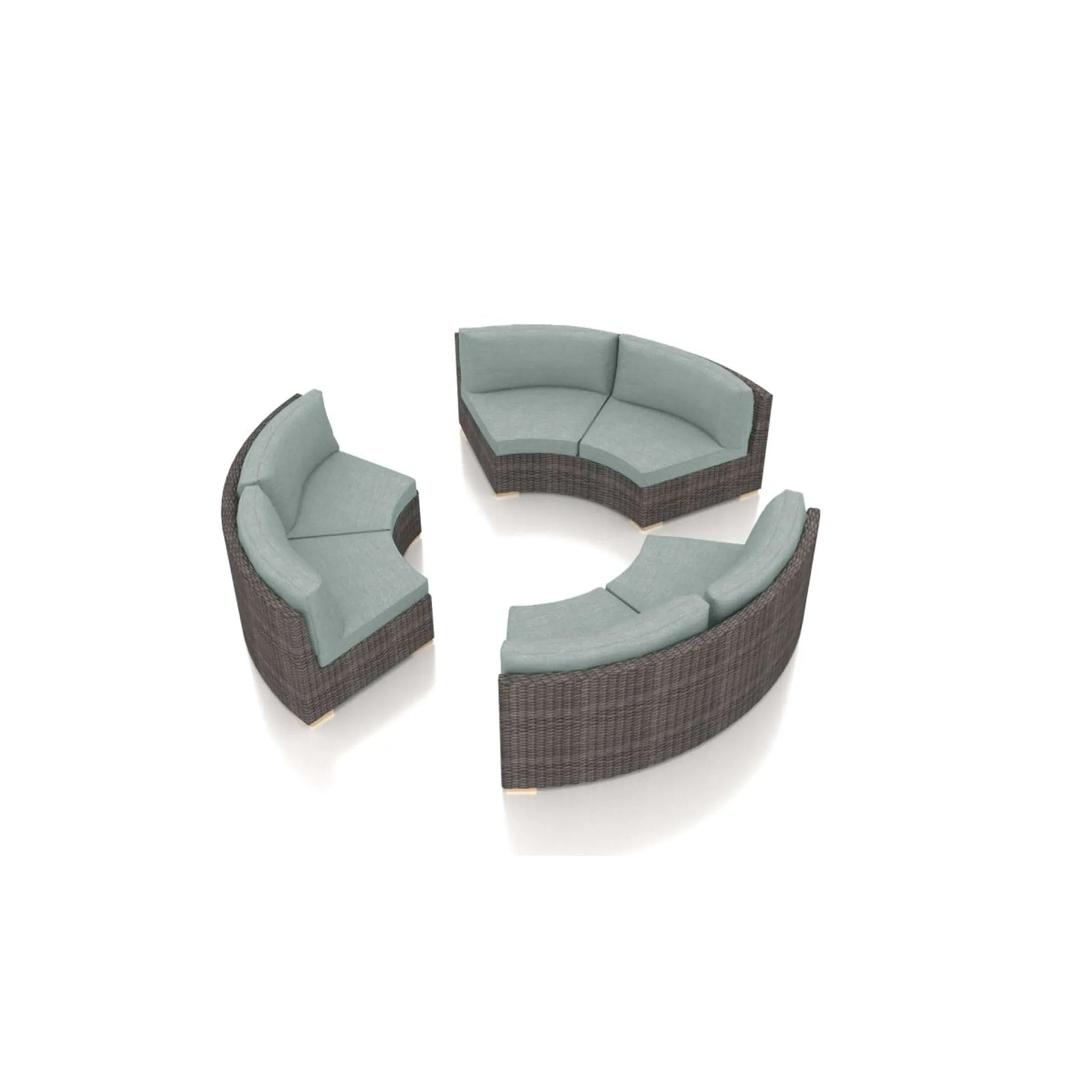 Dune 3 Piece Curve Sectional Set