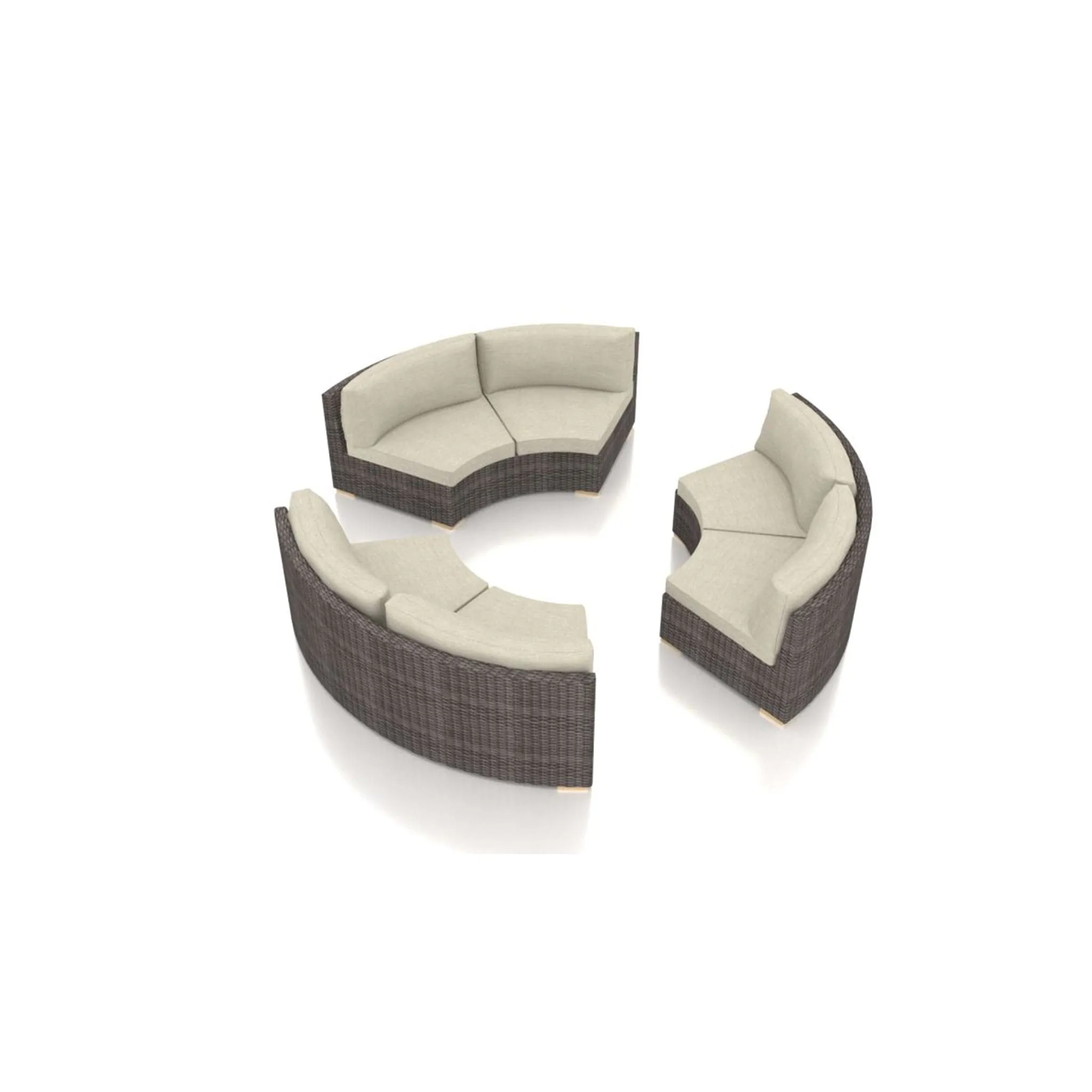 Dune 3 Piece Curve Sectional Set