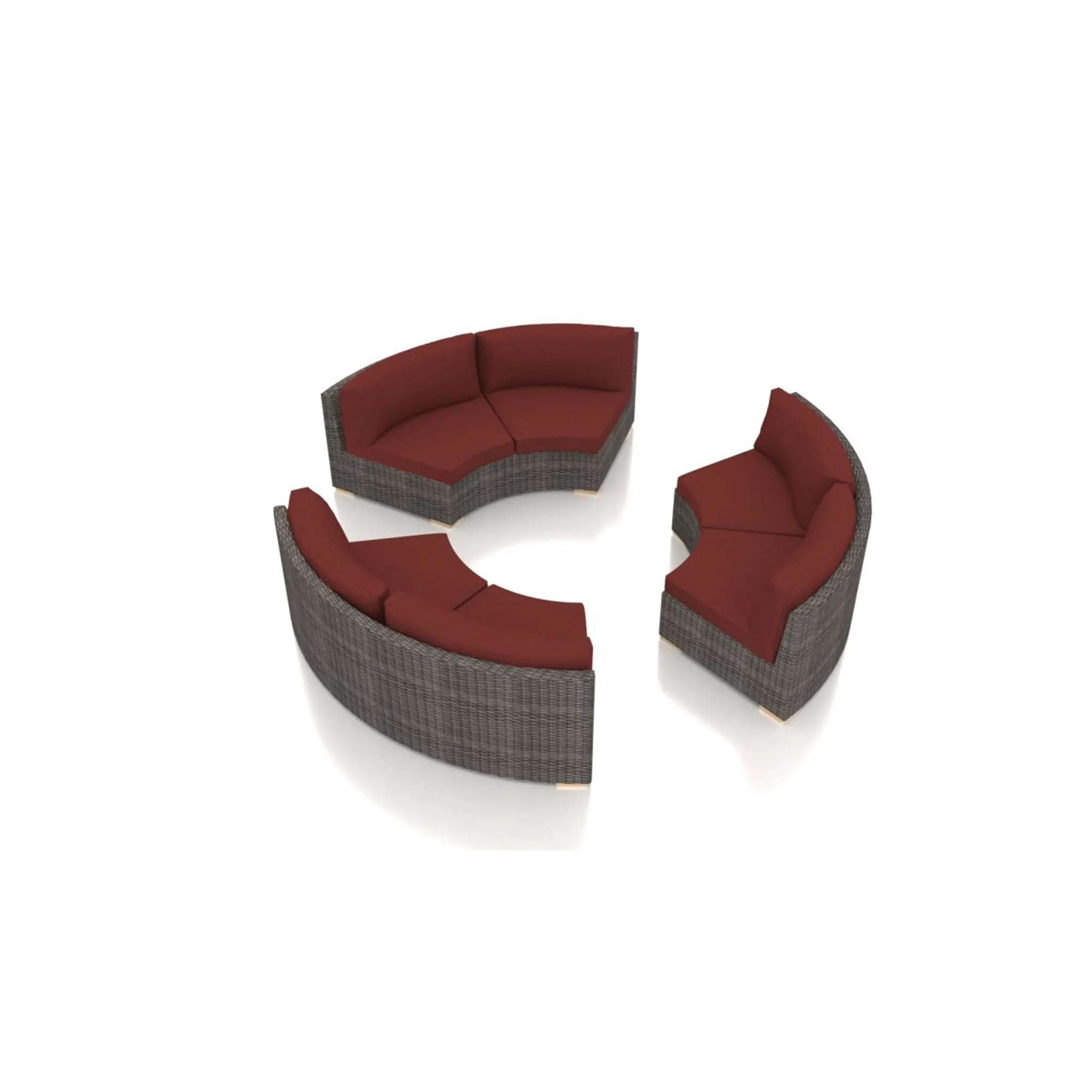 Dune 3 Piece Curve Sectional Set