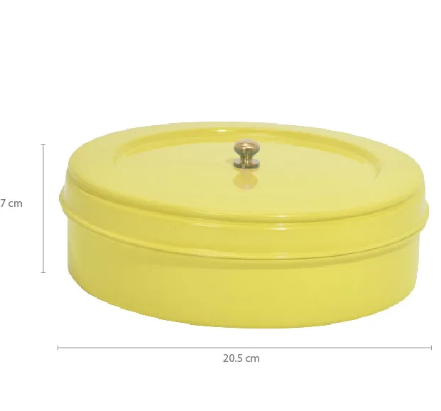 Elan Round Storage Roti Box, Snack Box (Stainless Steel)