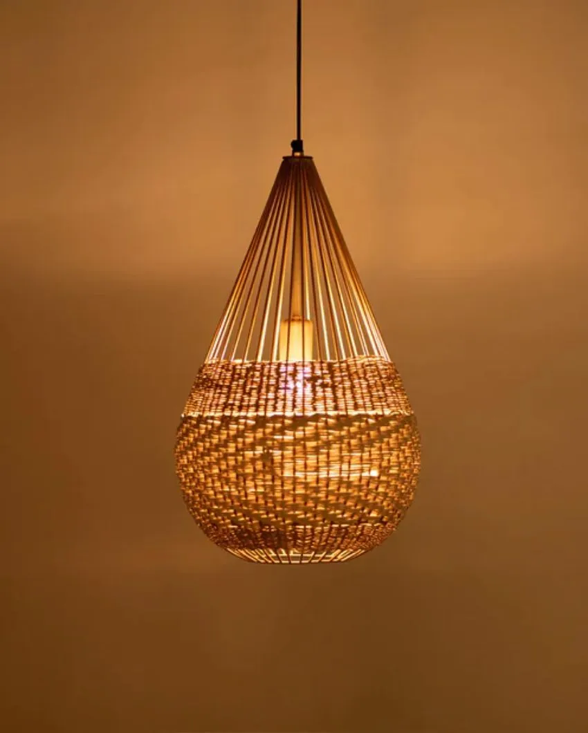 Elegant Rattan Hanging Lamp | 14 x 20 inches