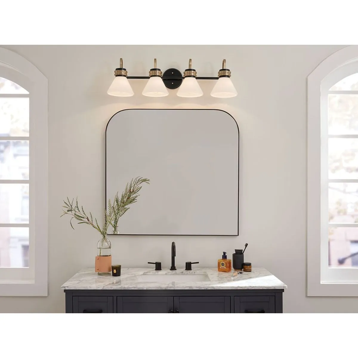 Farum 34 in. 4 Lights Vanity Light Black Finish