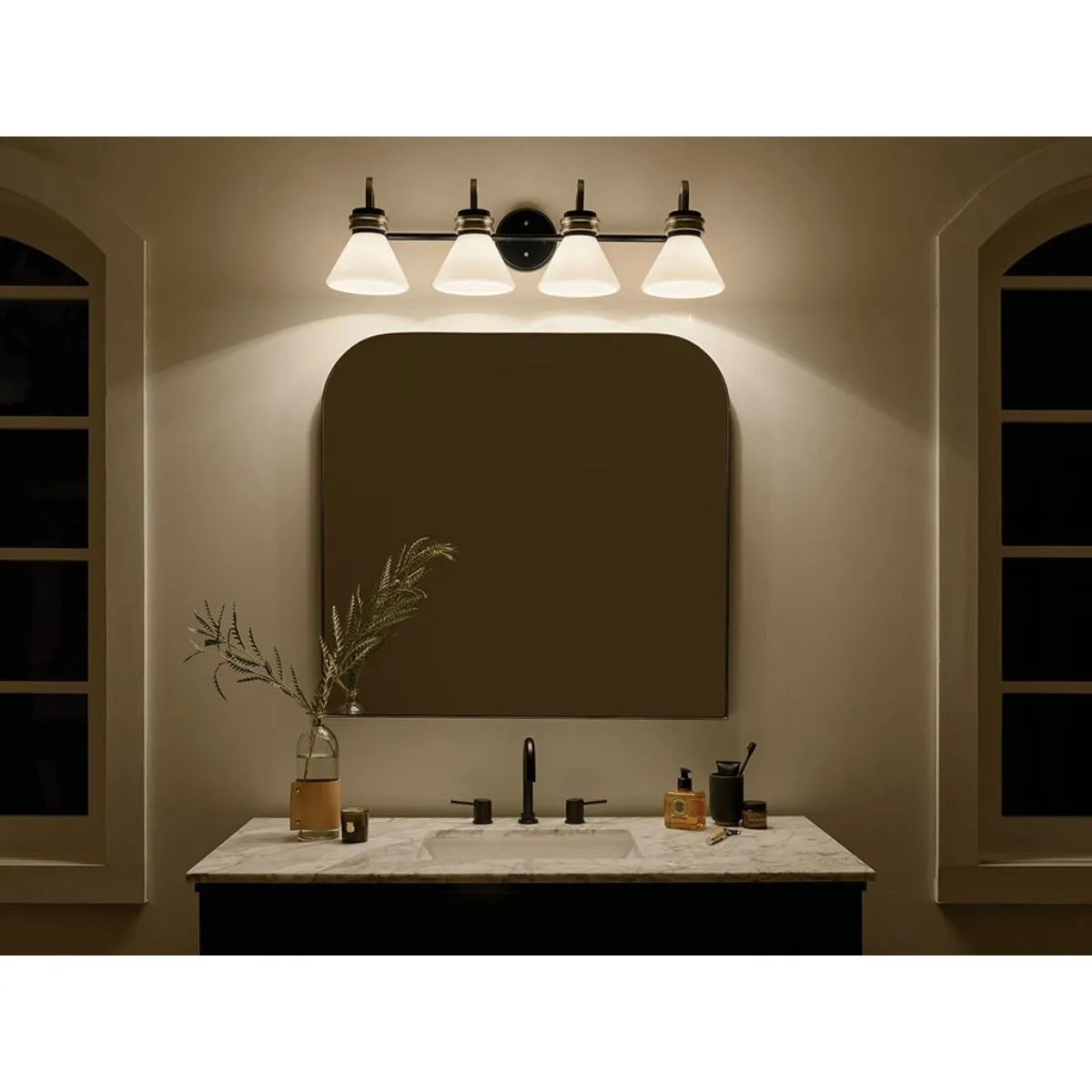 Farum 34 in. 4 Lights Vanity Light Black Finish