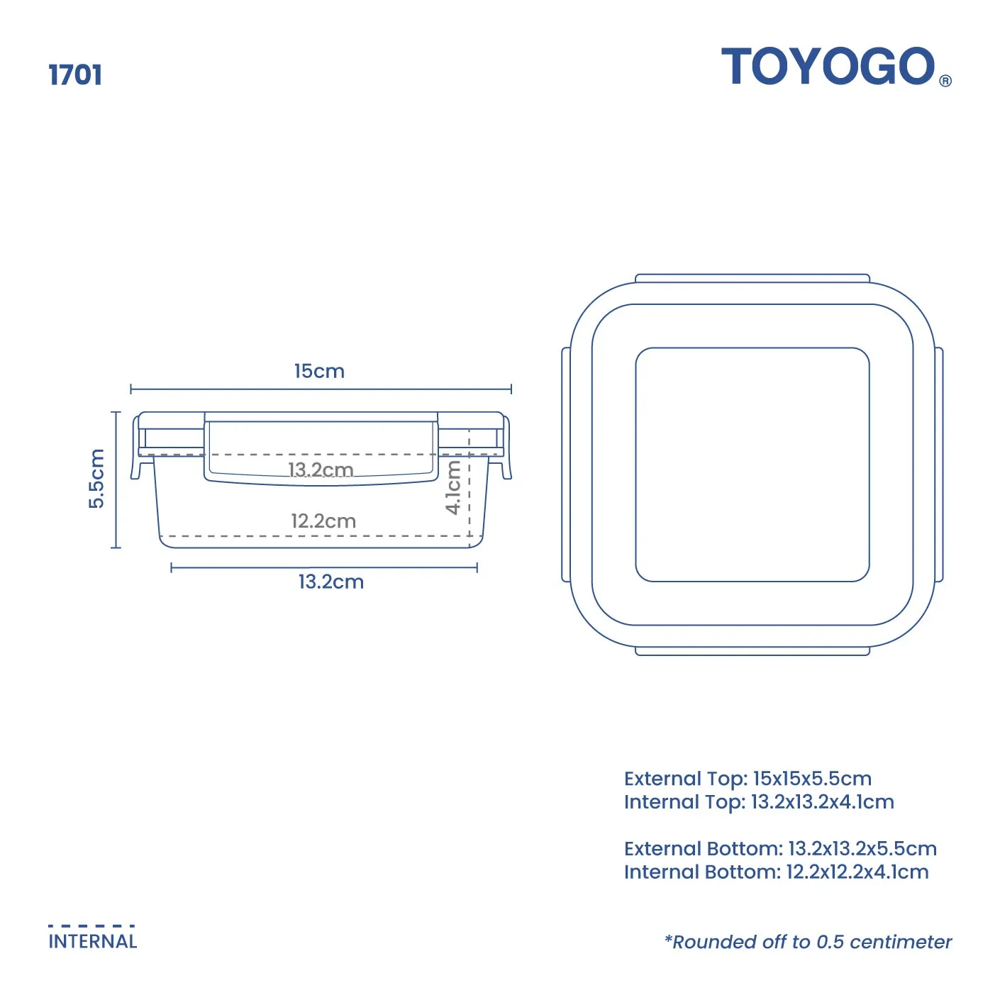 FRESH & TIGHT CONTAINER SQ1 (1701)