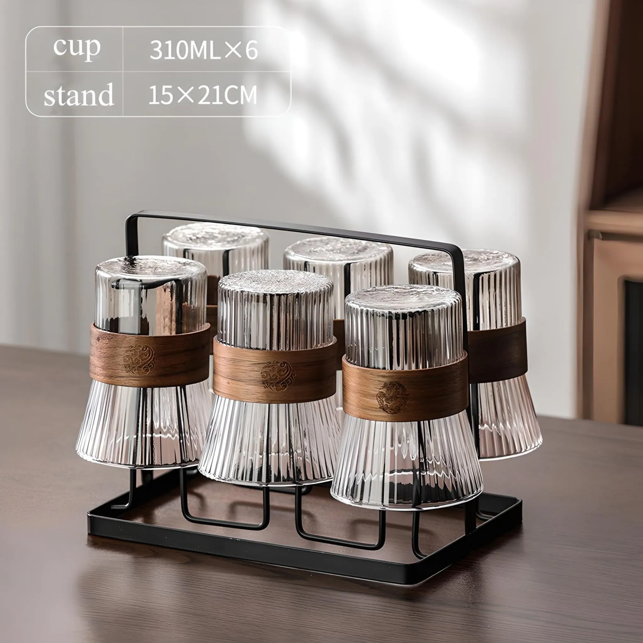 Glass Cup Set: Creative Heat-resistant Water Glass - Luxe Elegance