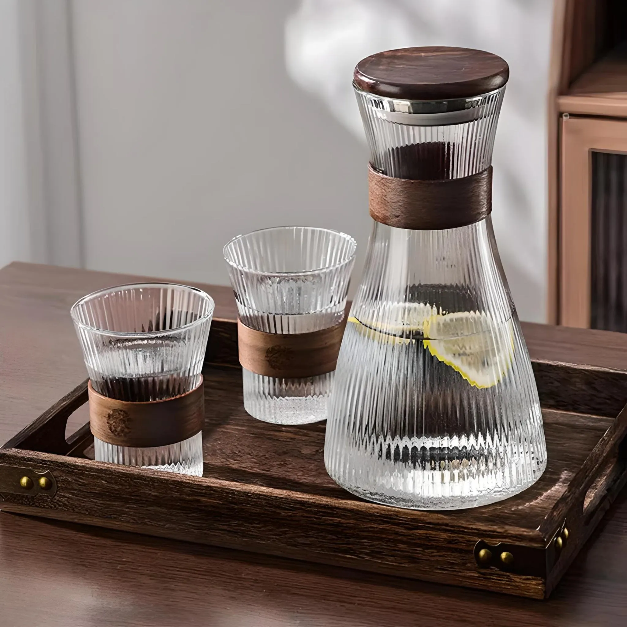 Glass Cup Set: Creative Heat-resistant Water Glass - Luxe Elegance