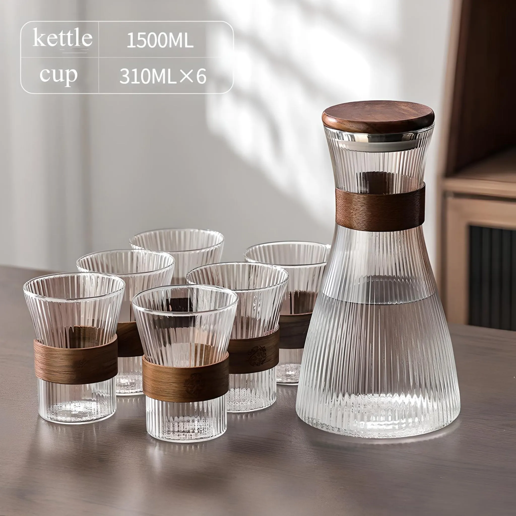 Glass Cup Set: Creative Heat-resistant Water Glass - Luxe Elegance