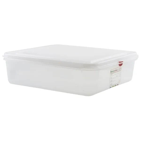 GN Storage Container 2/3 100mm Deep 9L pack of 6