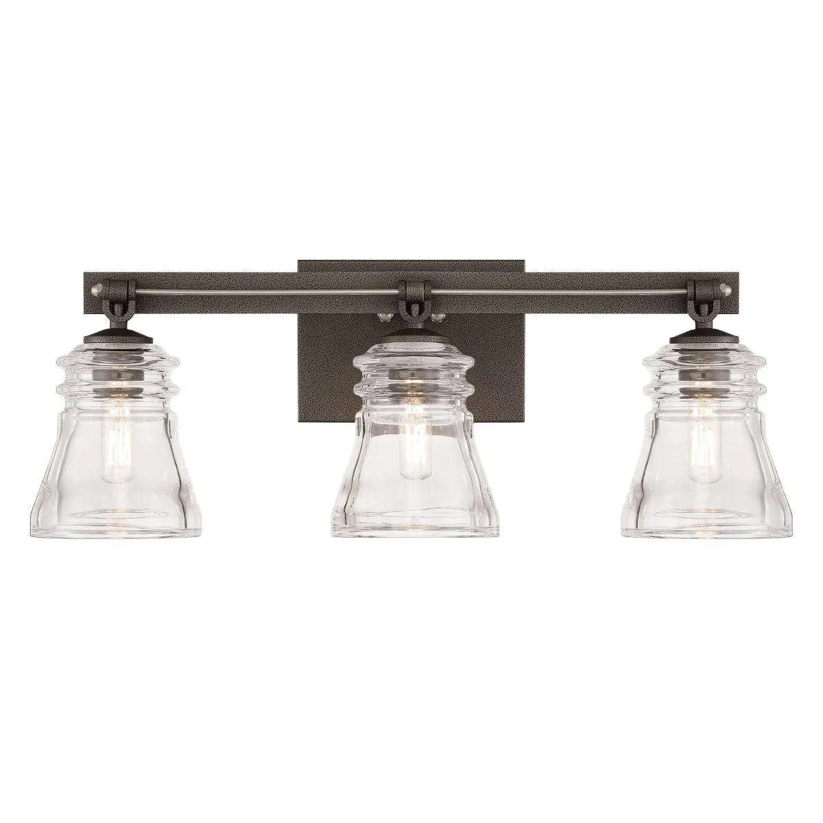 Graham Avenue 22 In. 3 Lights Vanity Light Iron & brushed nickel Finish