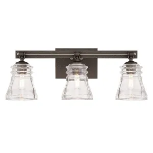 Graham Avenue 22 In. 3 Lights Vanity Light Iron & brushed nickel Finish