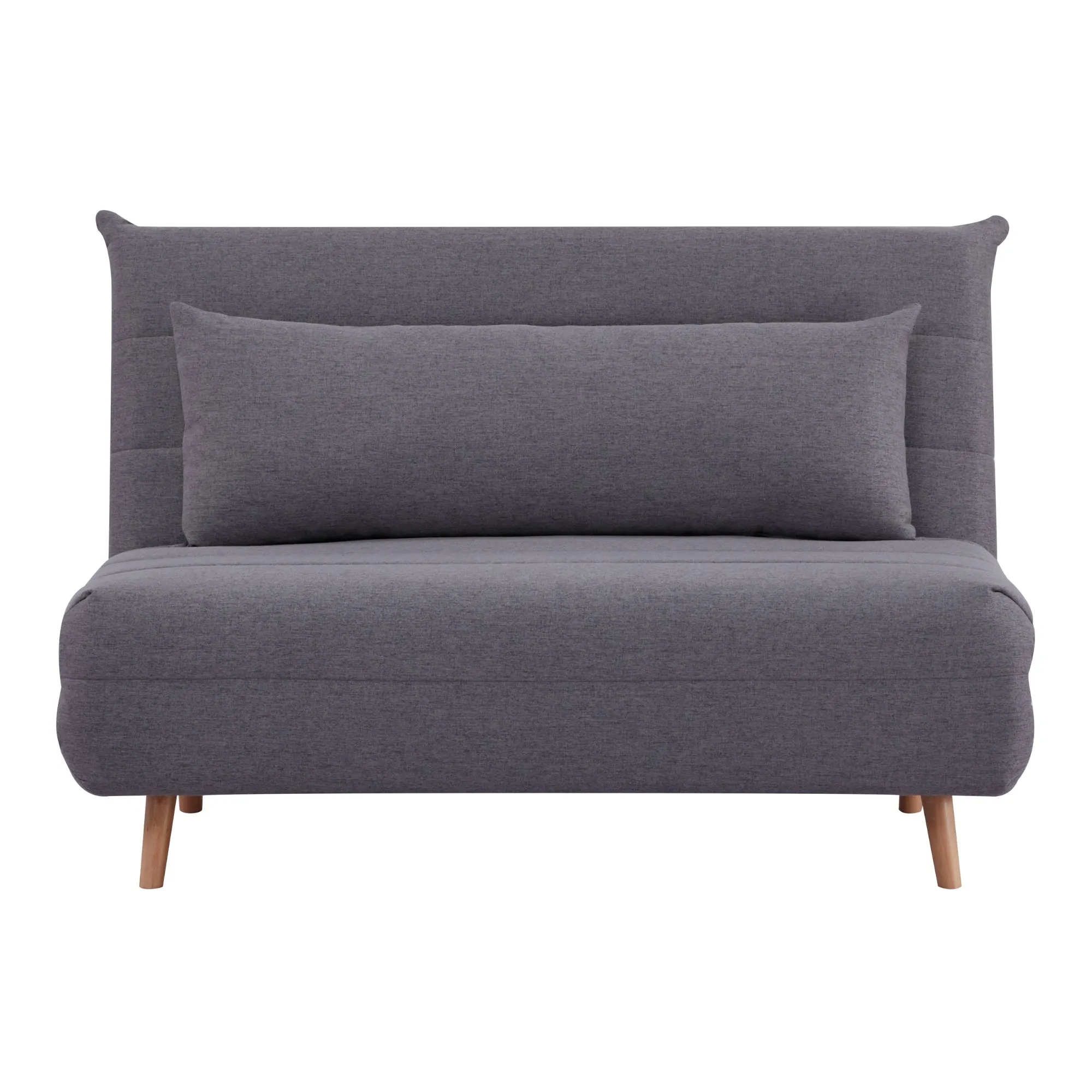 Graphite Fabric Sofa Bed, 2-Seater, Pine Frame, Scandinavian