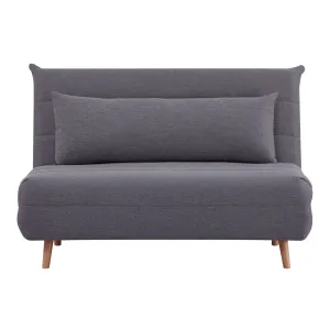 Graphite Fabric Sofa Bed, 2-Seater, Pine Frame, Scandinavian