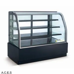 GREENLINE HEATED 4 Tier CURVED GLASS FOOD DISPLAY 1200mm wide