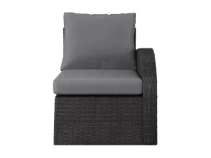 Grey Outdoor Sectional Right Arm Chair