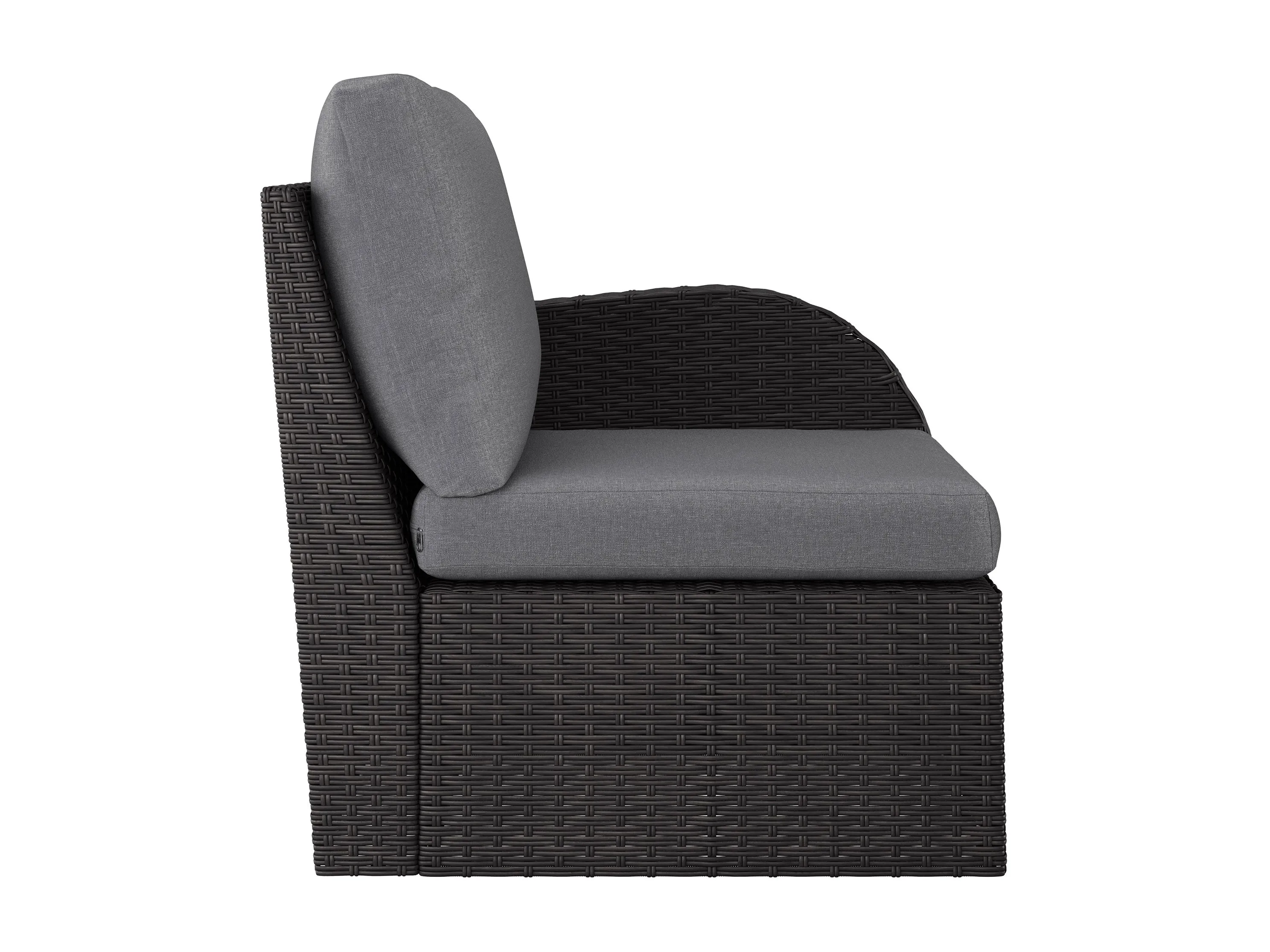 Grey Outdoor Sectional Right Arm Chair