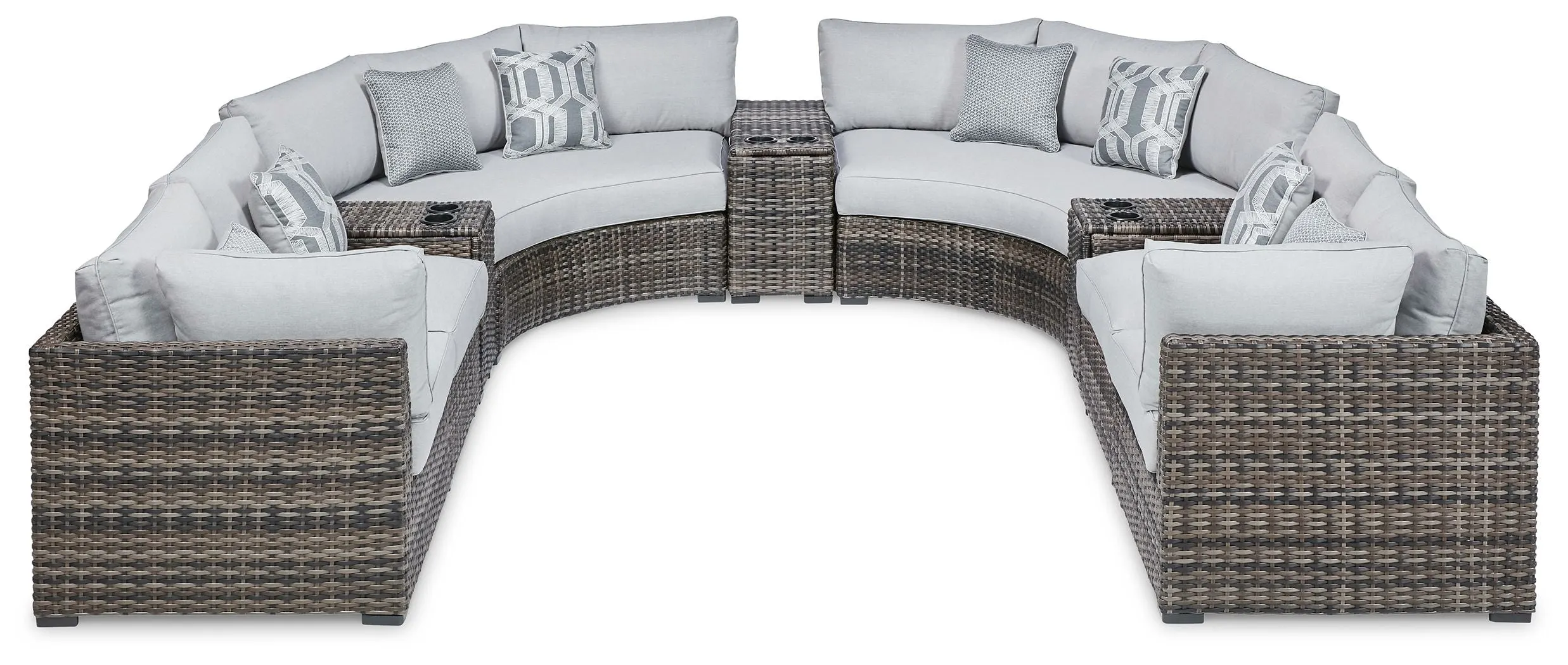 Harbor Court - Gray - 9-Piece Outdoor Sectional