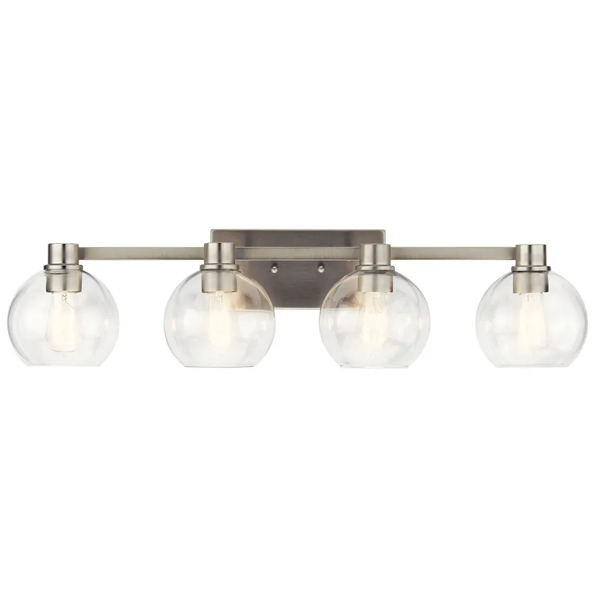 Harmony 34 In 4-Light Bathroom Vanity Light, Brushed Nickel Finish